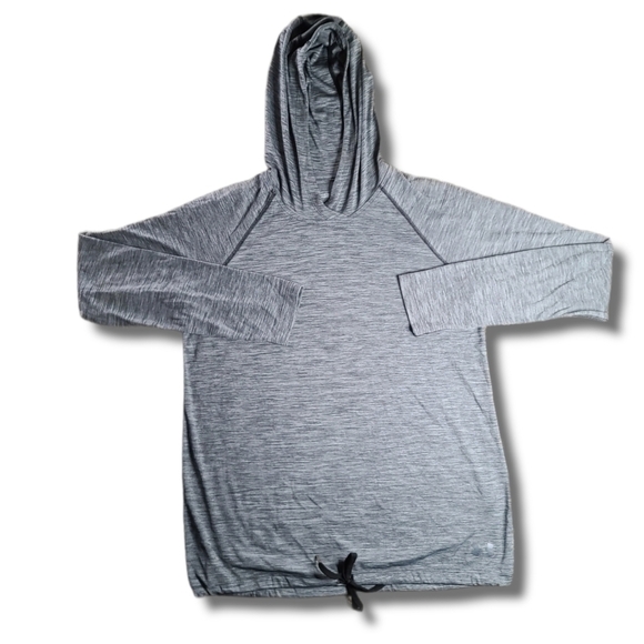 𝅺UNDER Armour Heathered Grey Heatgear Hooded Pullover - Picture 1 of 3